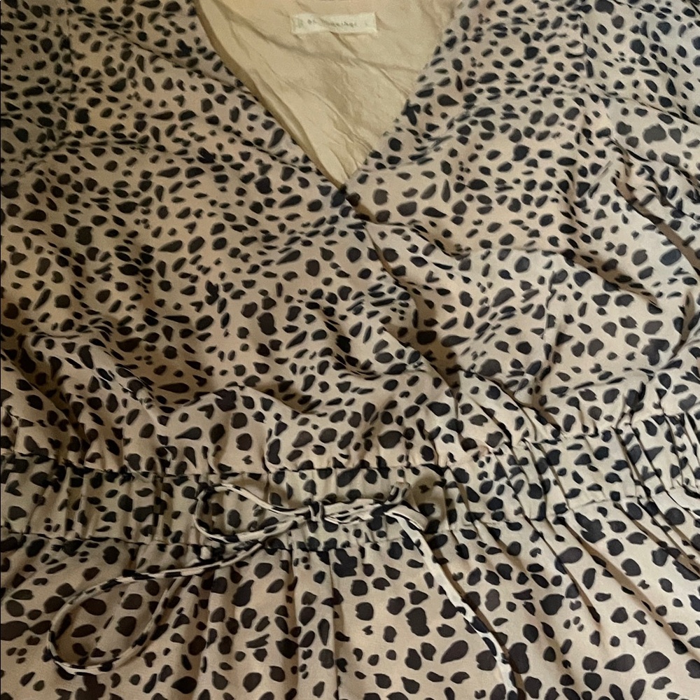By Together Beige and Black Leopard romper - Picture 3 of 3